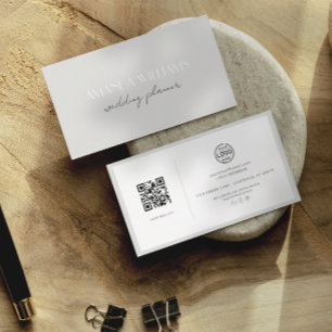 Elegante QR Code Card Social Linen Business Card Visitenkarte