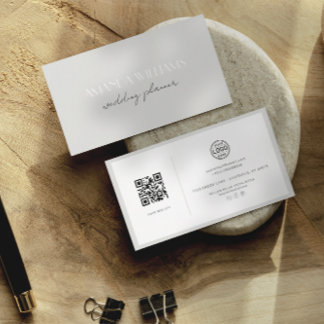 Elegante QR Code Card Social Linen Business Card Visitenkarte