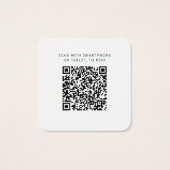 Elegante QR-Code-Eukalyptus-RSVP-Beilagekarte (Rückseite)