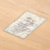 Elegante QR-Code-Foto-Hochzeit Acryleinladungen (Ablage )