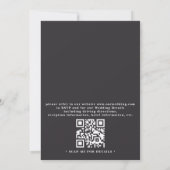 Elegante QR-Code-Hochzeit mit blühenden botanische Einladung (Rückseite)