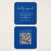 Elegante QR-Code-Hochzeits-RSVP-Karte (Vorne & Hinten)