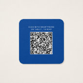Elegante QR-Code-Hochzeits-RSVP-Karte (Rückseite)