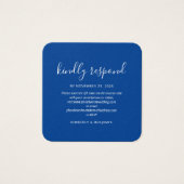 Elegante QR-Code-Hochzeits-RSVP-Karte (Vorderseite)