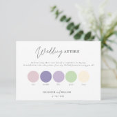 Elegante QR Code lilac Rose Pastel Wedding Kleidun Begleitkarte (Stehend Vorderseite)