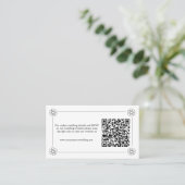 Elegante QR Code RSVP-Karte Visitenkarte (Stehend Vorderseite)