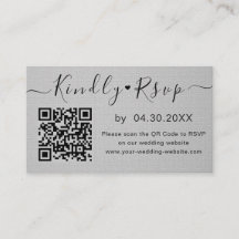 Elegante QR Code UAWG Chic Minimal Wedding Website
