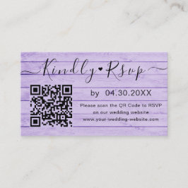 Elegante QR Code UAWG Chic Minimal Wedding Website Begleitkarte