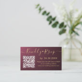 Elegante QR Code UAWG Chic Minimal Wedding Website Begleitkarte (Stehend Vorderseite)