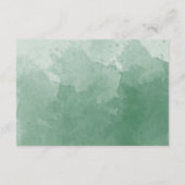 Elegante QR Code UAWG Green Monogram Wedding Begleitkarte (Rückseite)