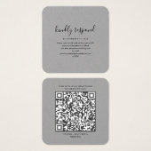 Elegante QR Code UAWG Wedding Website (Vorne & Hinten)