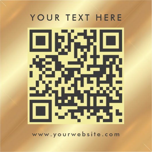 Elegante QR-Code-Vorlage für benutzerdefinierte Te Aufkleber (Vorderseite)