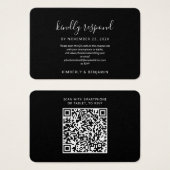 Elegante QR-Code-Website Hochzeit RSVP (Vorne & Hinten)