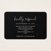 Elegante QR-Code-Website Hochzeit RSVP (Vorderseite)