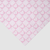 Elegante Quadrate von sehr weichen rosa Herzen Seidenpapier (Detail)