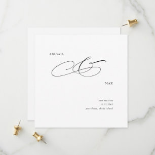 Elegante quadratische Hochzeit - Merkt Euch den Te Save The Date