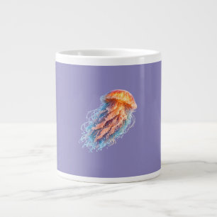 Elegante Qualle Ozean-Fantasie-Illustration Jumbo-Tasse
