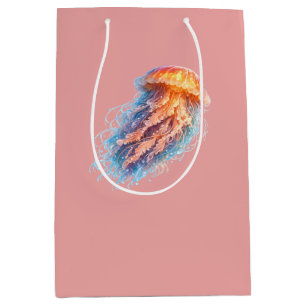 Elegante Qualle Ozean-Fantasie-Illustration Mittlere Geschenktüte