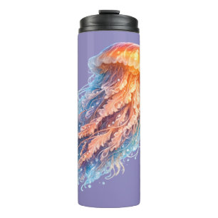 Elegante Qualle Ozean-Fantasie-Illustration Thermosbecher