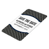Elegante Quartierfolie Speichern Sie das Datumsfen Magnet (Linke Seite)