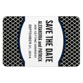 Elegante Quartierfolie Speichern Sie das Datumsfen Magnet (Horizontal)