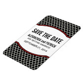 Elegante Quartierfolie Speichern Sie das Datumsfen Magnet (Linke Seite)