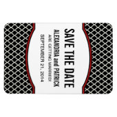 Elegante Quartierfolie Speichern Sie das Datumsfen Magnet (Horizontal)