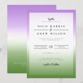 Elegante Quee Hochzeit Einladung (Vorne/Hinten)