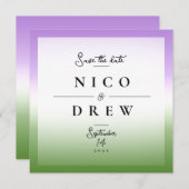 Elegante Quee Hochzeit Save The Date (Vorne/Hinten)