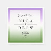 Elegante Quee Hochzeit Serviette (Vorderseite)
