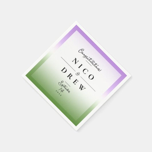 Elegante Quee Hochzeit Serviette (Ecke)