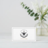 Elegante Queen Honey Bee Business Card Visitenkarte (Stehend Vorderseite)