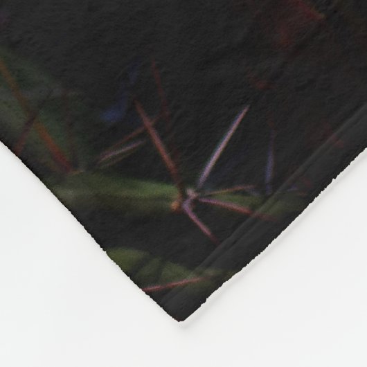 Elegante Queen-of-the-Night-Cactus-Blume Fleecedecke (Ecke)