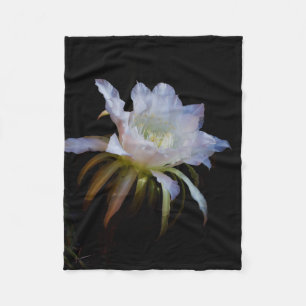 Elegante Queen-of-the-Night-Cactus-Blume Fleecedecke