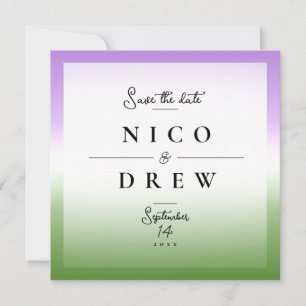 Elegante Queere Hochzeit mit Stolz  Save The Date