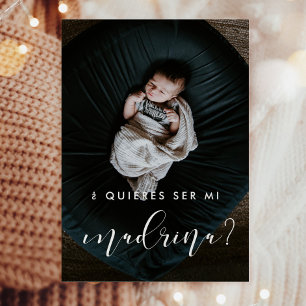 Elegante Quieres ser mi madrina Vorschlagskarte Einladung