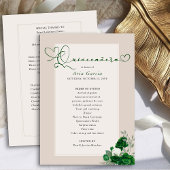 Elegante Quinceanera Emerald Green Rose Programm