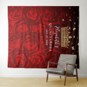 Elegante Quinceanera Foto Backdrop Tapestries Wandteppich (Beispiel (Horizontal))