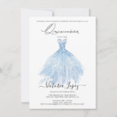 Elegante Quinceañera Glitzer Sparkle Spanische Ruh Einladung (Vorderseite)