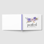 Elegante Quinceanera, Lila und Gold Gästebuch (Voll)