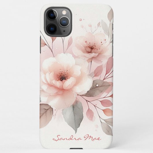 Elegante, raffinierte, delikate Blume mit Wasserfa iPhone Hülle (Rückseite)