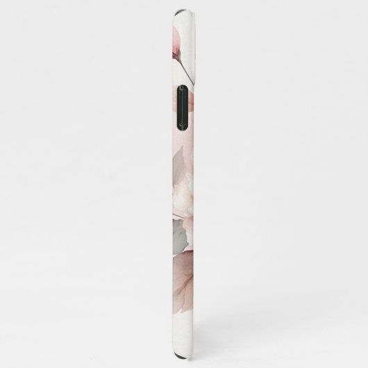 Elegante, raffinierte, delikate Blume mit Wasserfa iPhone Hülle (Rechte Seite)