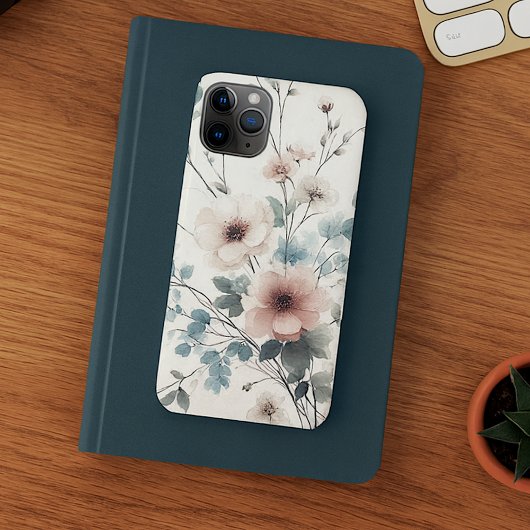 Elegante, raffinierte, delikate Blume mit Wasserfa iPhone Hülle