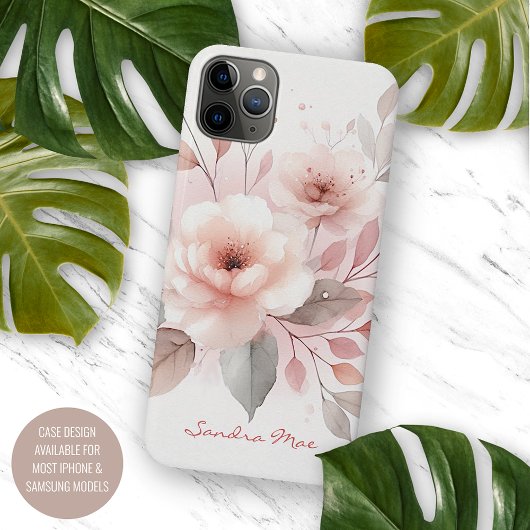 Elegante, raffinierte, delikate Blume mit Wasserfa iPhone Hülle