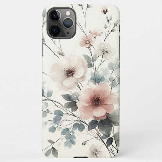 Elegante, raffinierte, delikate Blume mit Wasserfa iPhone Hülle (Rückseite)