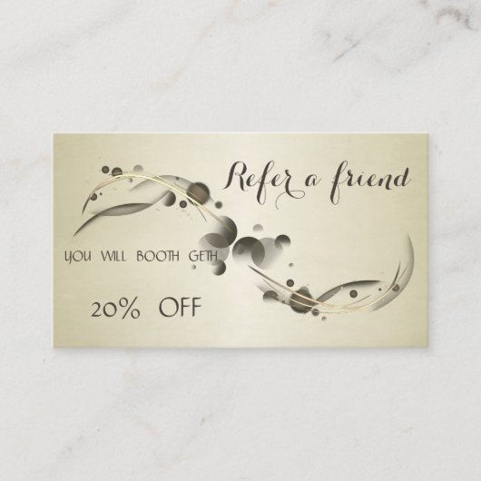 Elegante, raffinierte, stilvolle Referenzkarte Empfehlungskarte (Vorderseite)