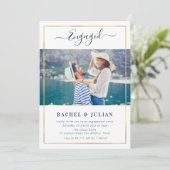 Elegante Rahmen-Foto-Begegnungsparty Einladung (Stehend Vorderseite)