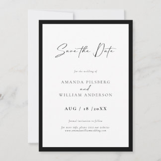 Elegante Rahmen Moderne Save The Date Karte
