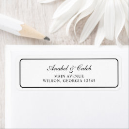 Elegante Rahmen-Rücksendeadresse für Hochzeiten
