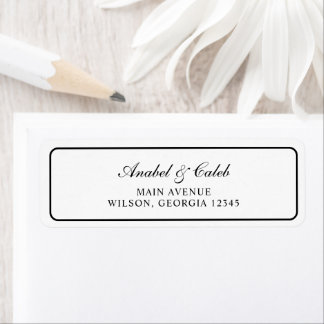 Elegante Rahmen-Rücksendeadresse für Hochzeiten